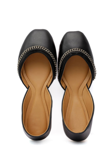 Sukhi Black Cruelty-Free Leather Jutti